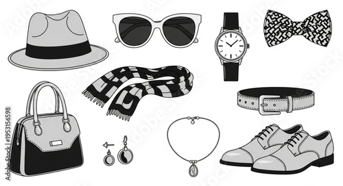 Mens Fashion Accessories Lineup.