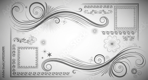 Ornate Border Design Elements.