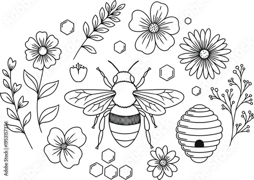 Intricate floral and botanical motifs surrounding a central bird illustration