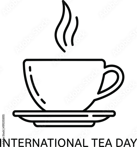 Celebrating international tea day with a simple yet elegant cup of tea illustration