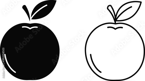 Apple Fruit Icon Set Vector