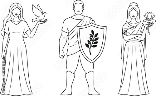 Three individuals engaged in a collaborative discussion or presentation activity