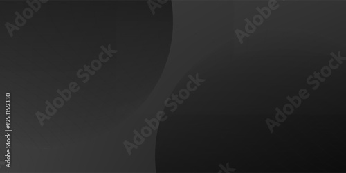 Dark black background abstract 3D geometric with wave effect decoration. Vector illustration