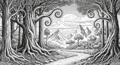 Tree Roots on a Forest Path.