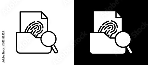 Forensic Evidence whiteblack icon