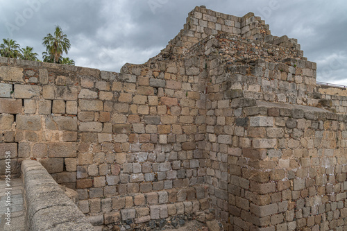View of the Alcazaba fortress in Merida, Spain
