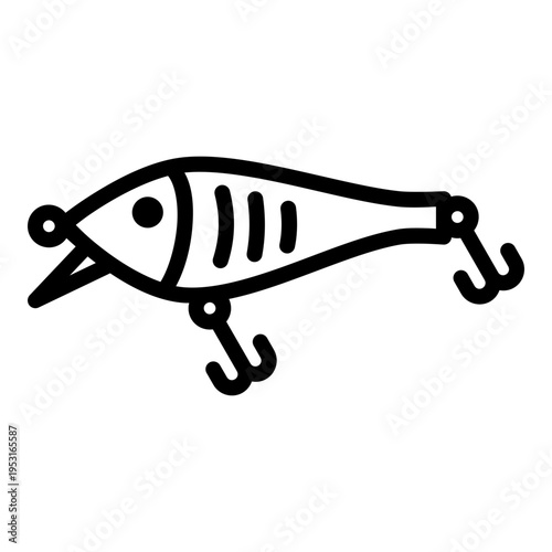 shad fishing lure icon