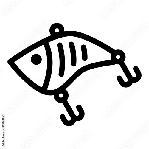 rattlin fishing lure icon
