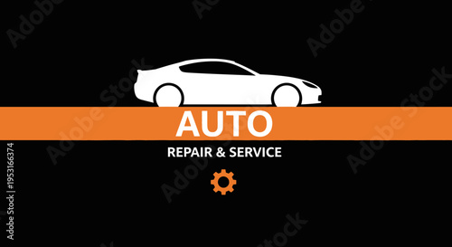 Modern Auto Repair and Service Business Card Design.