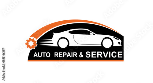 Modern Auto Repair and Service Logo Design.