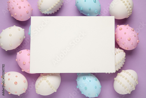 Blank card and Easter eggs ...