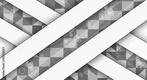 Abstract geometric pattern with intersecting white stripes.