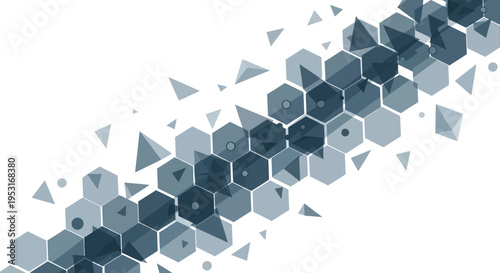 Abstract Hexagonal Geometric Pattern with Triangles.