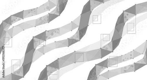 Abstract Geometric Wavy Lines Pattern with Triangles.