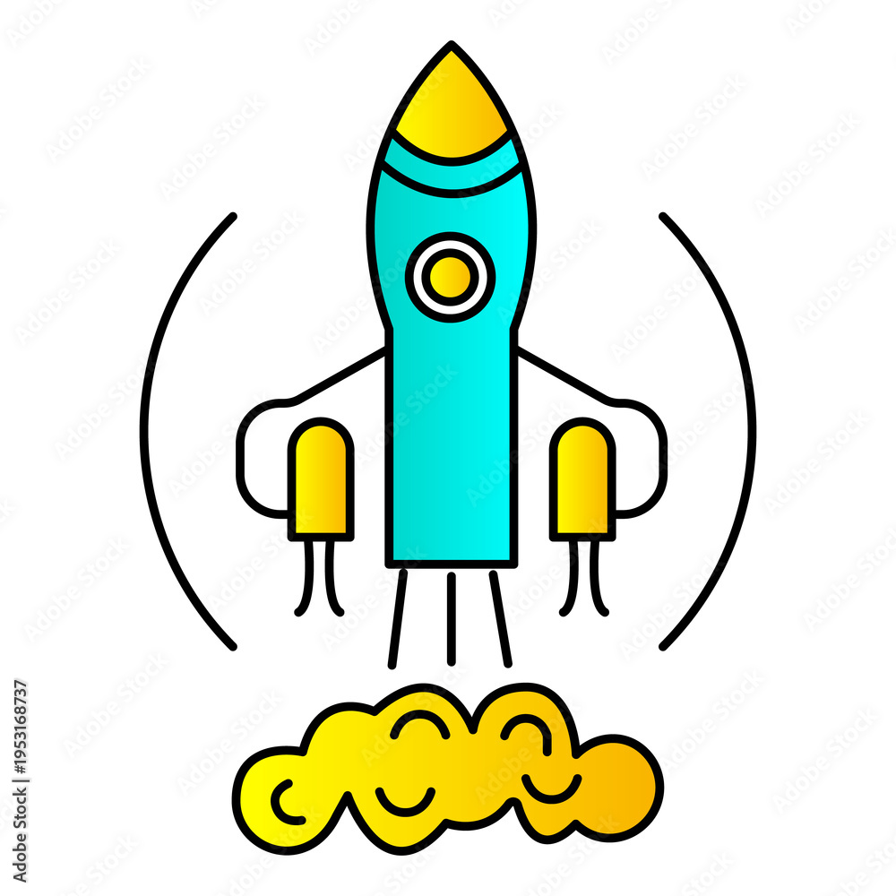Fototapeta premium Corporate Startup Vector Icon For Venture Development