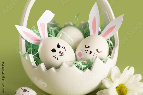 Basket of creative Easter e...