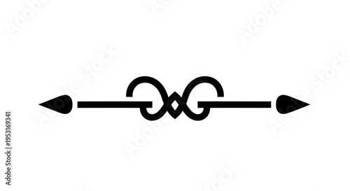 Black Arrow Divider Symbol Vector Art