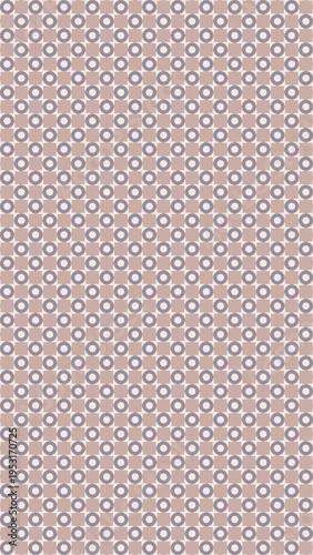 Abstract Geometric Pattern: A seamless geometric pattern. This pattern showcases a repeating design of circular shapes in a pleasing and coordinated arrangement.