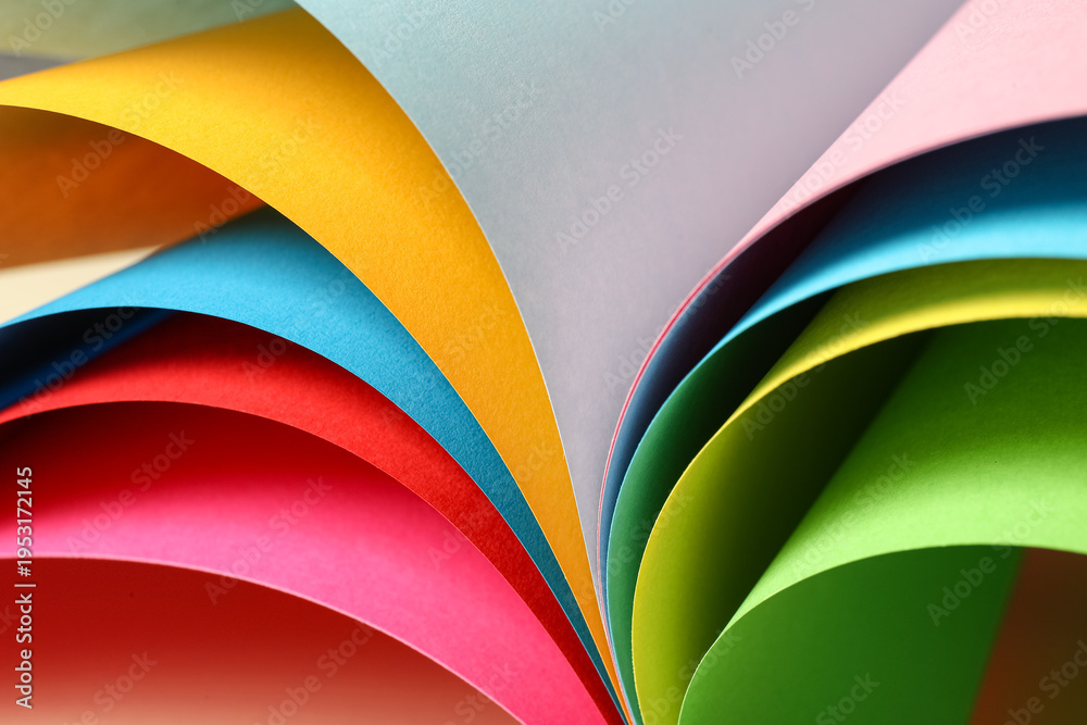 Naklejka premium Colorful paper sheets as background