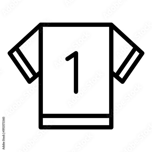 goalkeeper shirt line icon