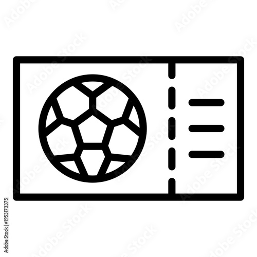 soccer match ticket line icon