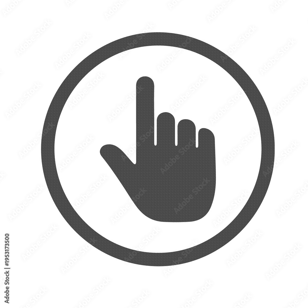 Obraz premium Hand Click Touch Icon User Interaction and Digital Interface Symbol