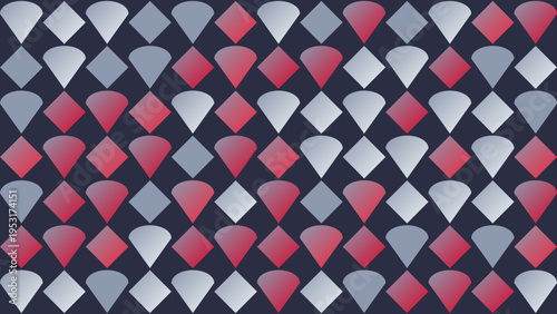 Geometric Pattern with Teardrop Diamond Shapes
