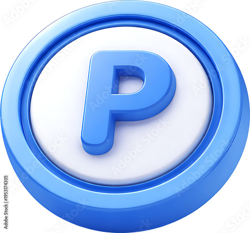 3D Reward Point Coin Icon – Gold Loyalty Token Illustration