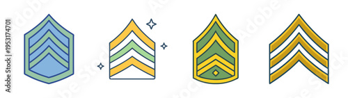 Explore military rank insignia vector graphics for army navy air force and marine corps designs