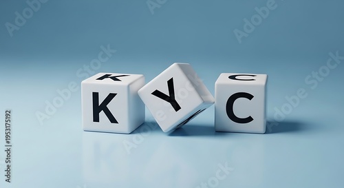 Kyc acronym text on wooden blocks, know your customer concept for finance and business, due diligence