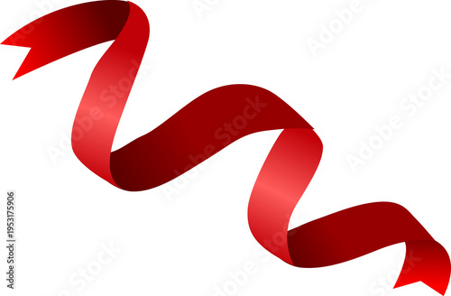 Red Ribbon Bow Illustration, Simple Elegant Gift Decoration Clipart