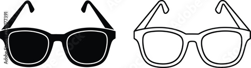 Glasses Icon Set Vector Illustration Vector