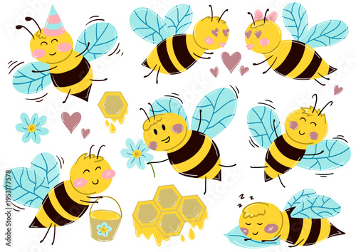 Cute romantic illustration. Pastel background, playful cartoon style