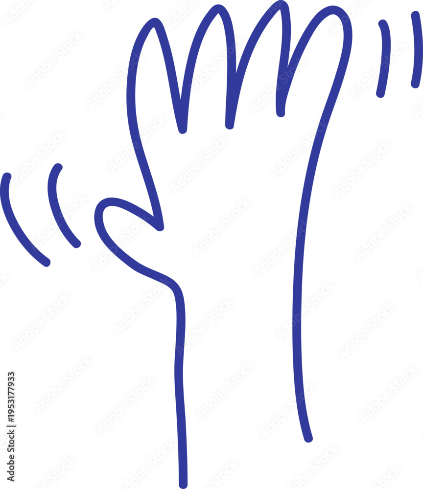Obraz premium Hand Waving Doodle