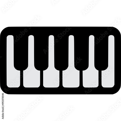 Piano Keyboard Icon Vector