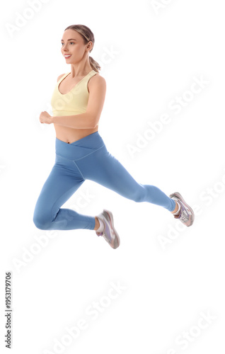 Young woman running maratho...