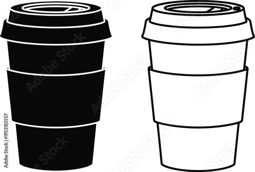 Coffee Cup Icon Set Vector