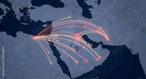 Global connections and travel routes shown on a world map with glowing lines