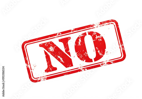 Red prohibition stamp with no symbol on white background, isolated on transparent cutout Icon png.