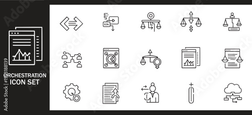 AI Ethics Governance and Social Compliance Policy Icon Set