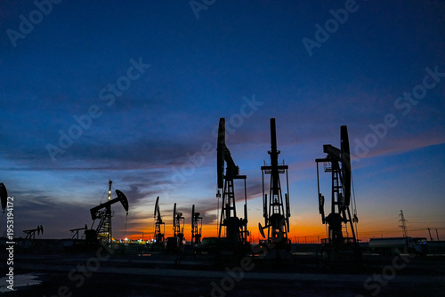 Oil pump in the outdoor work