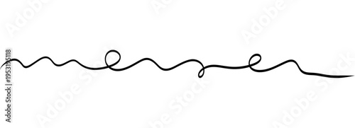 Thin squiggle underline stroke with gentle ups and downs. Minimal continuous line works as highlight for titles, links and handwritten style notes in digital or print layouts.