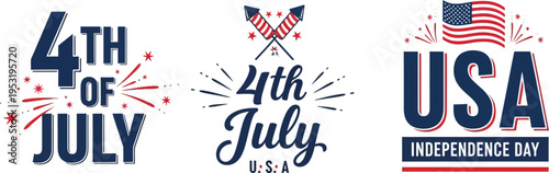 Patriotic 4th of july usa independence day celebrations