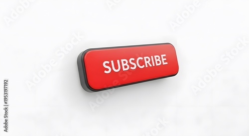 Bold Red Subscribe Buttons for Digital Engagement and Updates on white background 
