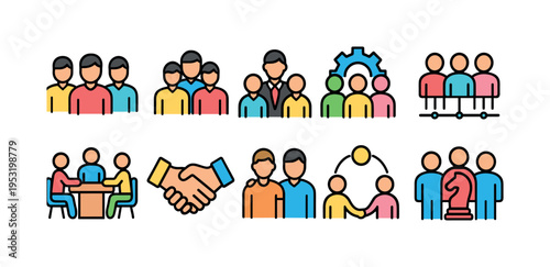 Teamwork and Collaboration Icons