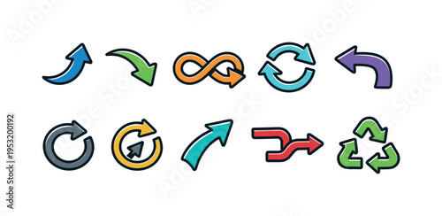 Colorful Arrow Icons Collection