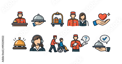 Hotel Service Icons Collection