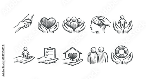 Helping Hands Icons