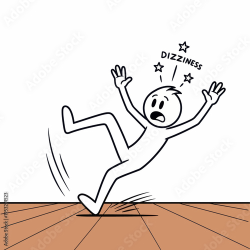 Man Experiencing Dizziness and Loss Balance.