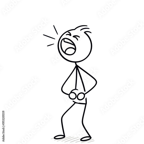 Man Laughing Out Loud with Joy.